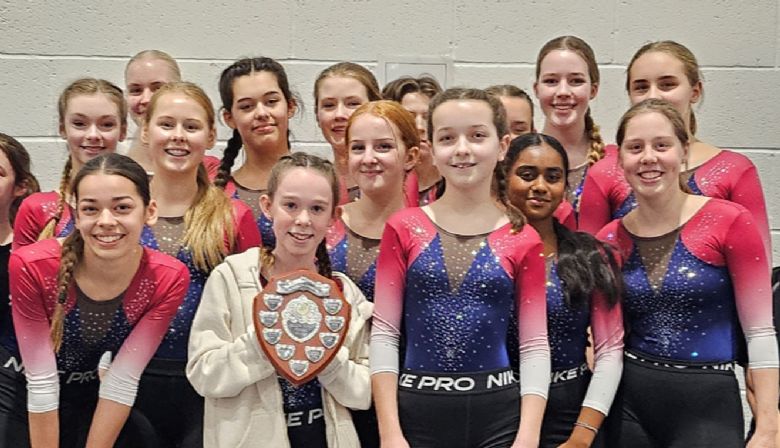 Members of the Weald of Kent trampolining club